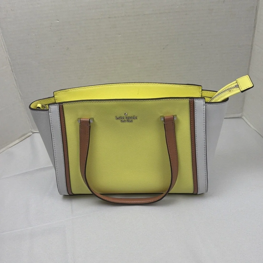 KATE SPADE New York Medium Patterson Drive Geraldine Satchel in Limelight Yellow